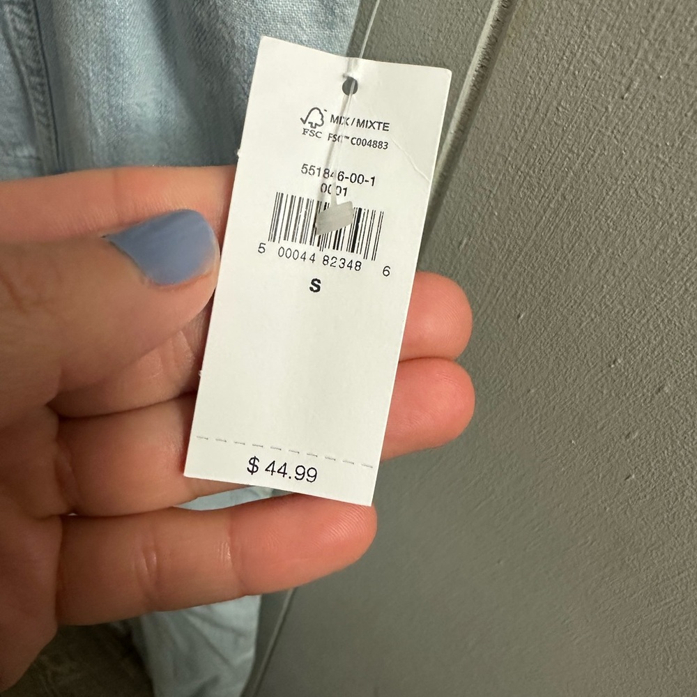 Old Navy Light Blue Denim Jumpsuit with Button Front detail - Picture 4 of 6